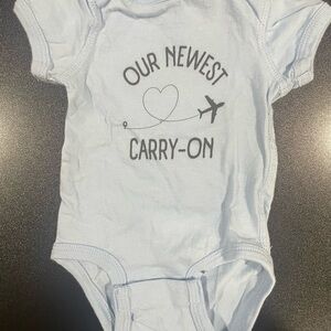 Newborn “Our Newest Carry-On” Onesie✈️ ❤️